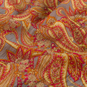 Charcoal Armoni Print Tencel Scarf - Thumbnail