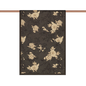 Charcoal Azalea Print Tencel Scarf - Thumbnail