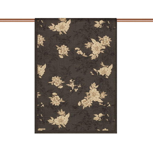 Charcoal Azalea Print Tencel Scarf