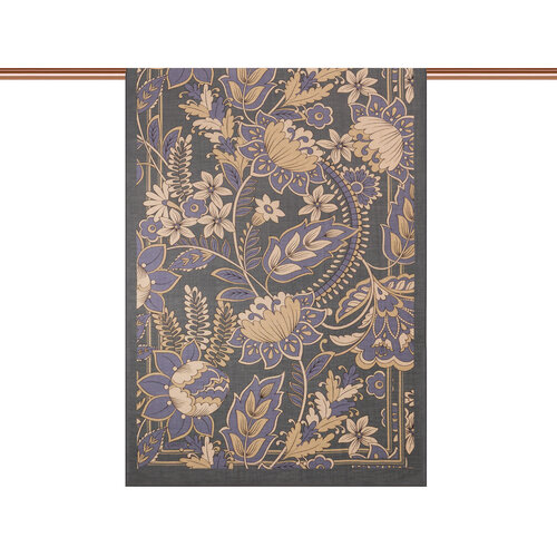 Charcoal Beige Royal Ivy Pattern Tencel Scarf