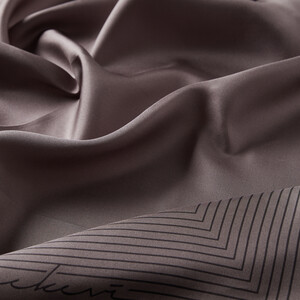 ipekevi - Charcoal Black Prive Twill Silk Scarf (1)