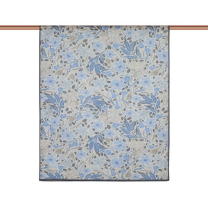 Charcoal Blue Botanical Cotton Scarf - Thumbnail