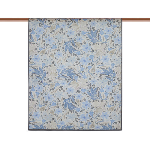 Charcoal Blue Botanical Cotton Scarf