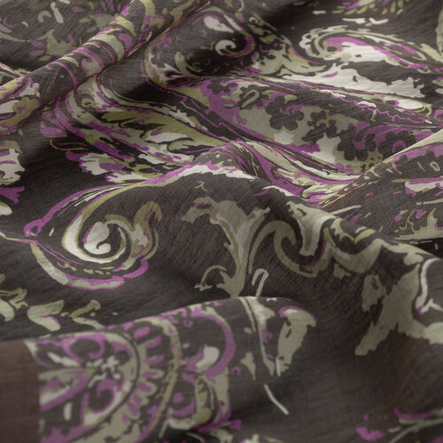 Charcoal Brown Breeze Print Tencel Scarf