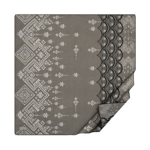 Charcoal Carpet Essence Cotton Scarf - Thumbnail