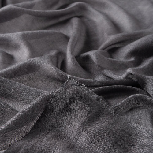 Charcoal Cashmere Wool Silk Prime Scarf