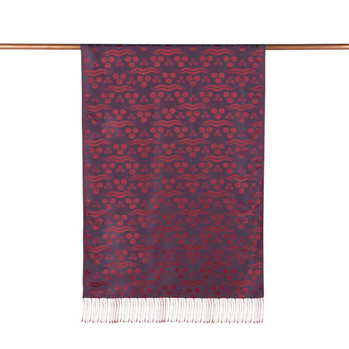 Charcoal Cintemani Jacquard Silk Scarf