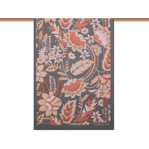 Charcoal Dry Rose Royal Ivy Pattern Tencel Scarf