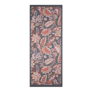 Charcoal Dry Rose Royal Ivy Pattern Tencel Scarf - Thumbnail