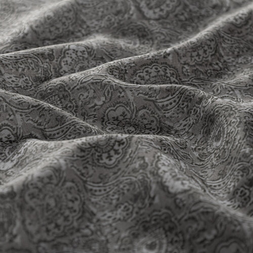 Charcoal Emerald Garden Cotton Scarf