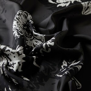 ipekevi - Charcoal End Of Summer Twill Silk Scarf (1)