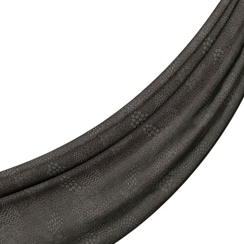 Charcoal Ethnic Harmony Print Cotton Scarf