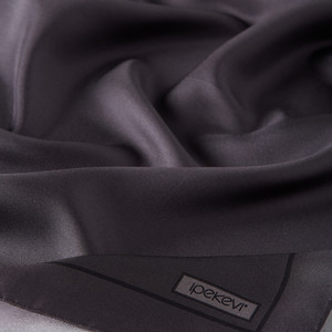 Charcoal Frame Silk Twill Scarf - Thumbnail