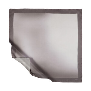Charcoal Gradient Silk Twill Scarf - Thumbnail
