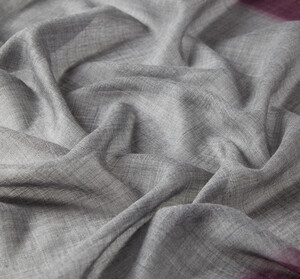Charcoal Gradient Wool Silk Scarf - Thumbnail
