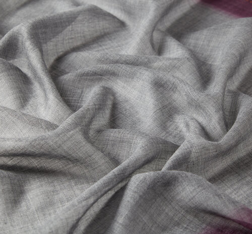 Charcoal Gradient Wool Silk Scarf