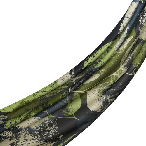 Charcoal Green Defoliation Cotton Rayon Scarf 