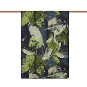 Charcoal Green Defoliation Cotton Rayon Scarf - Thumbnail