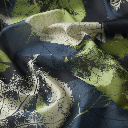 Charcoal Green Defoliation Cotton Rayon Scarf 