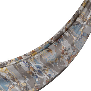 Charcoal Grey Arenya Print Tencel Scarf - Thumbnail
