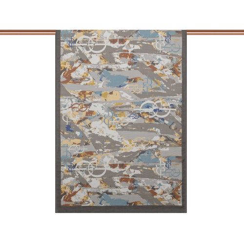 Charcoal Grey Arenya Print Tencel Scarf