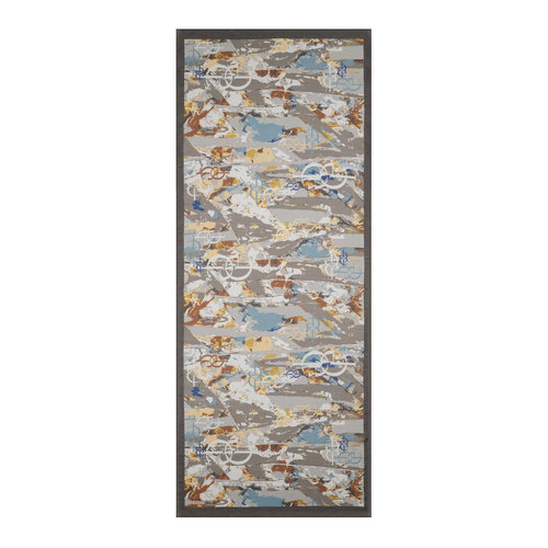 Charcoal Grey Arenya Print Tencel Scarf