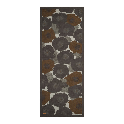 Charcoal Grey Hydrangea Print Tencel Scarf