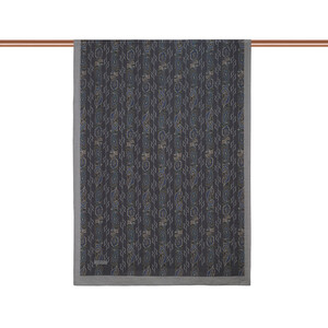ipekevi - Charcoal Grey Monogram Print Scarf (1)