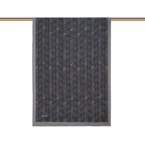 Charcoal Grey Monogram Print Scarf
