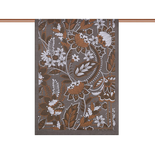 Charcoal Grey Royal Ivy Pattern Tencel Scarf
