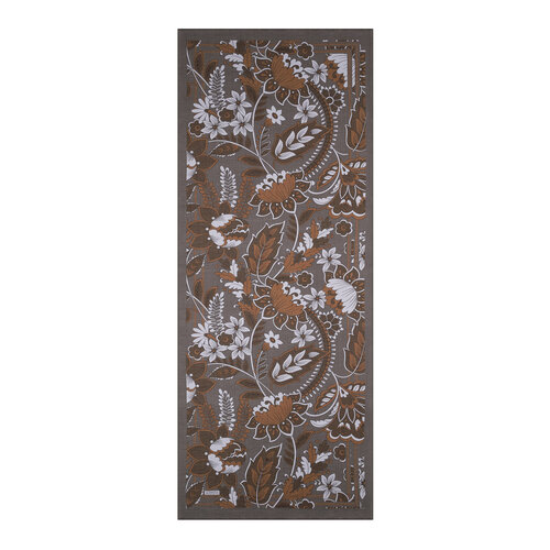 Charcoal Grey Royal Ivy Pattern Tencel Scarf