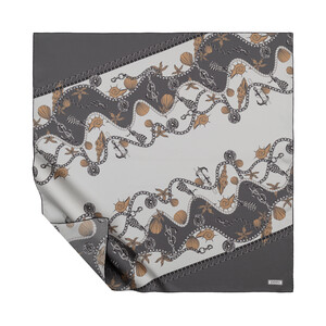 ipekevi - Charcoal Gulf Twill Silk Scarf