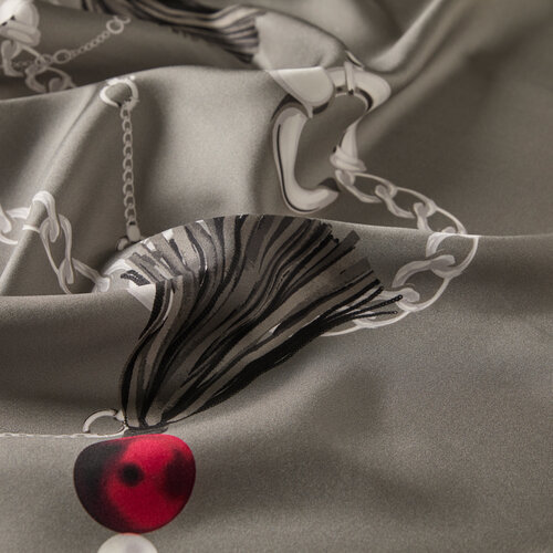 Charcoal Jewellery Twill Silk Scarf