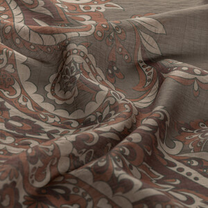 Charcoal Lavina Print Tencel Scarf - Thumbnail