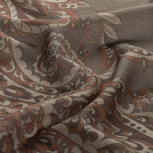 Charcoal Lavina Print Tencel Scarf