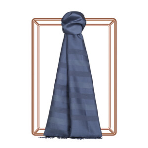 ipekevi - Charcoal Mono Striped Silk Scarf