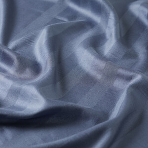 Charcoal Mono Striped Silk Scarf - Thumbnail