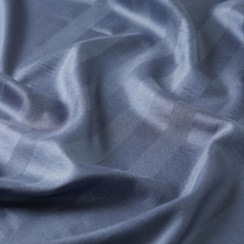 Charcoal Mono Striped Silk Scarf