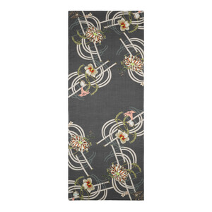 Charcoal Mystic Garden Print Tencel Scarf - Thumbnail