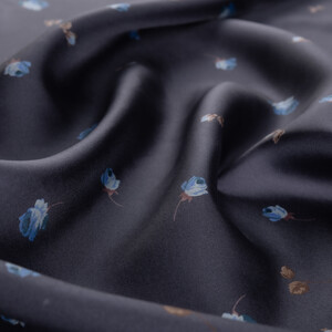 ipekevi - Charcoal Nazen Twill Silk Scarf (1)