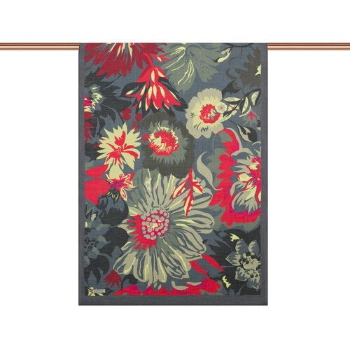 Charcoal Nihavent Print Tencel Scarf