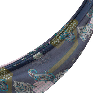 ipekevi - Charcoal Palace Way Print Tencel Scarf