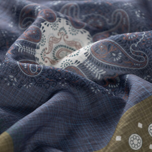 Charcoal Palace Way Print Tencel Scarf - Thumbnail