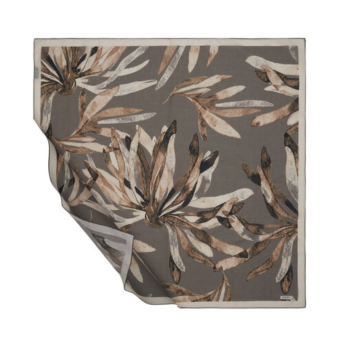 Charcoal Palmaria Cotton Scarf
