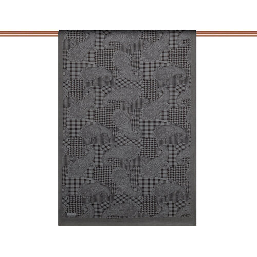Charcoal Patchwork Paisley Print Tencel Scarf