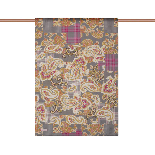 Charcoal Patchwork Print Tencel Scarf
