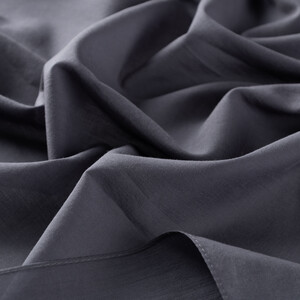 Charcoal Plain Cotton Scarf - Thumbnail