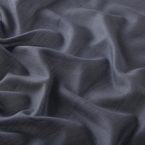 Charcoal Plain Cotton Silk Scarf