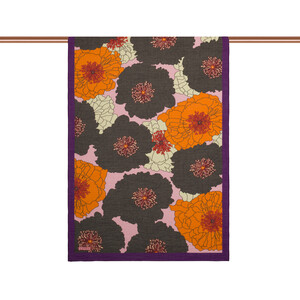 Charcoal Powder Hydrangea Print Tencel Scarf - Thumbnail