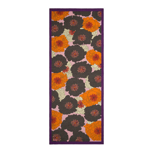 Charcoal Powder Hydrangea Print Tencel Scarf